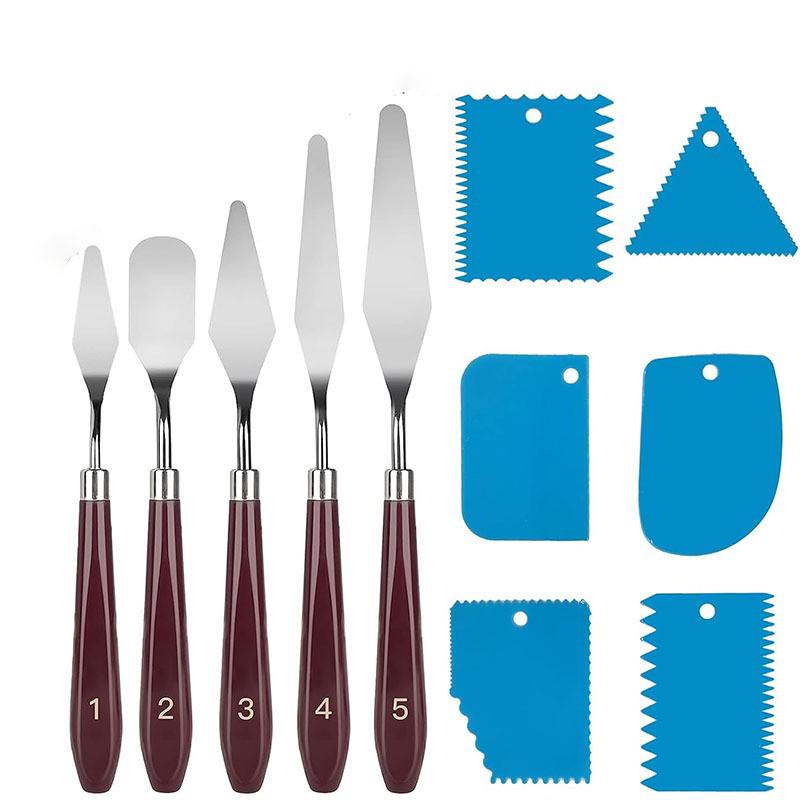 Art Spatula Set: Stainless Steel Palette Knife for Oil, Gouache, and Pastels