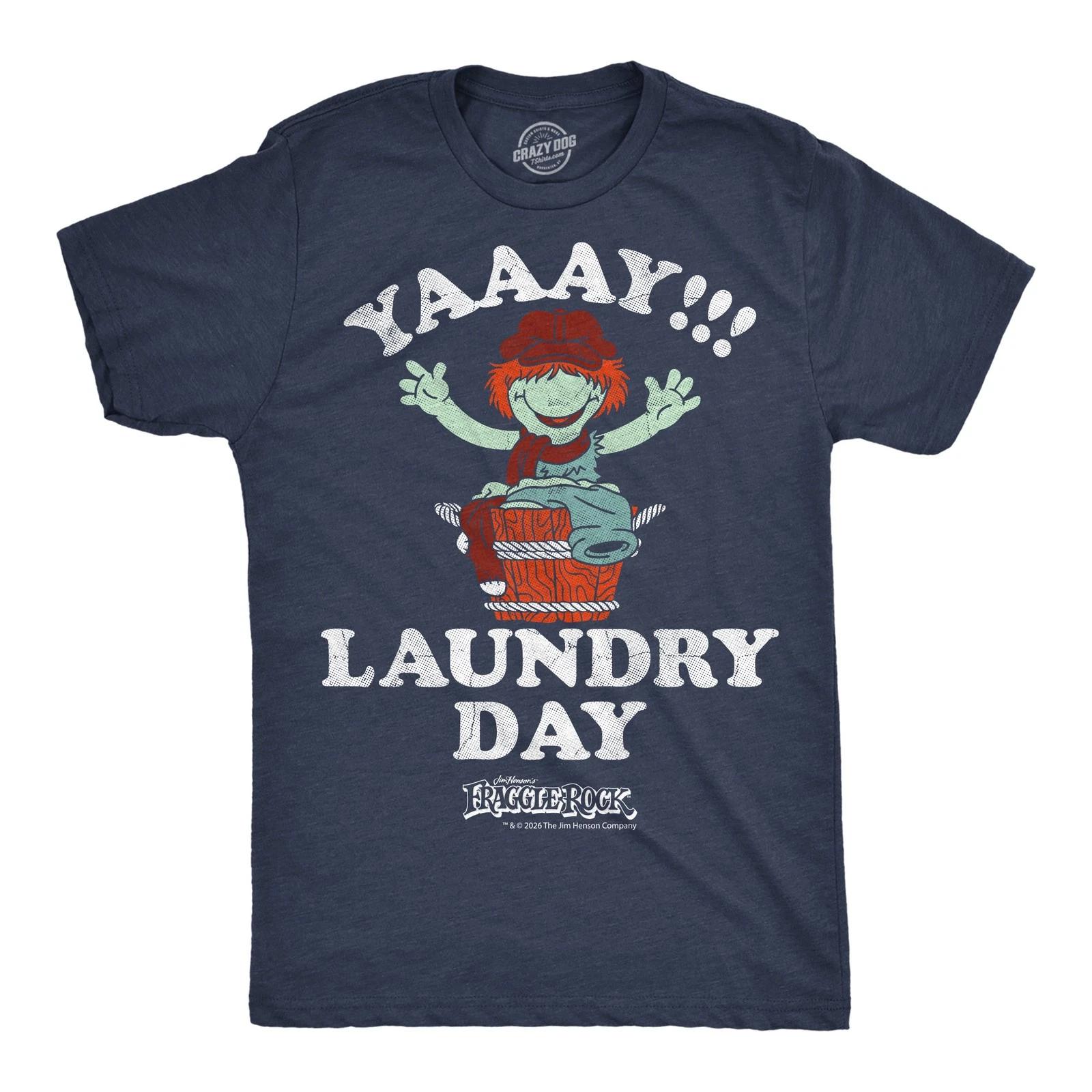 Mens Funny Yaaay Laundry Day Boober T Shirt Jim Henson s Fraggle Rock Tee For M