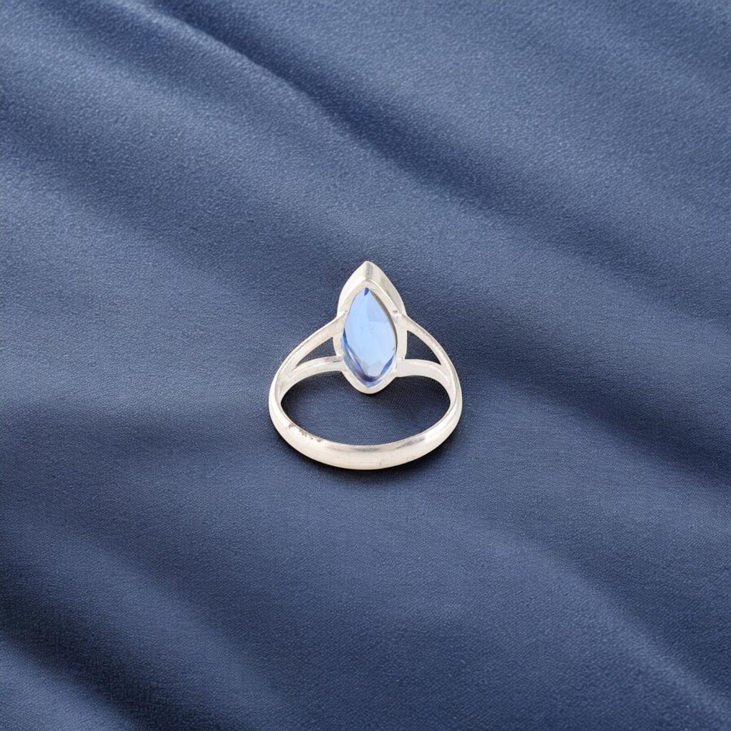 Tanzanite Gemstone 925 Sterling Silver Jewelry Handmade Engagement Ring For Gift RR-23-5