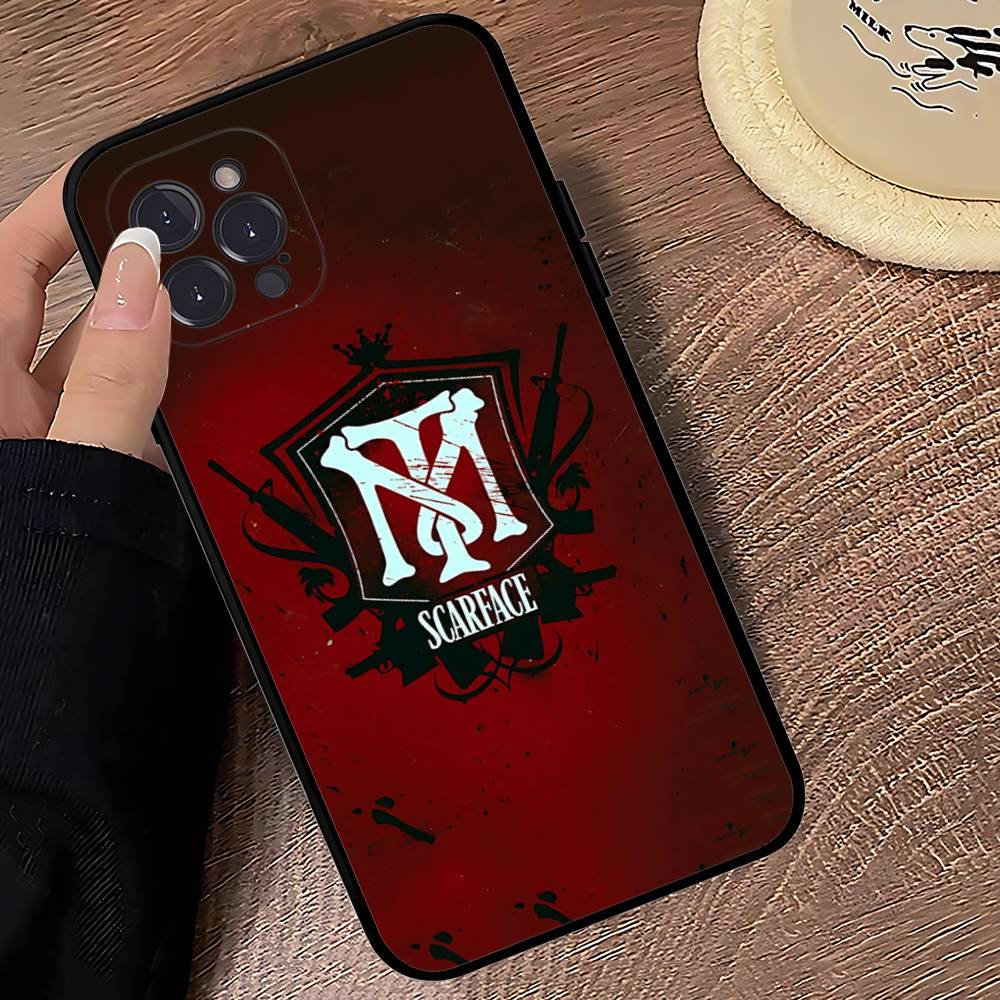 Classic Tonny Montanas Scarface For Iphone 11 12 13 14 15 16 17 Pro Max Mini Plus Black Cover Phone Case