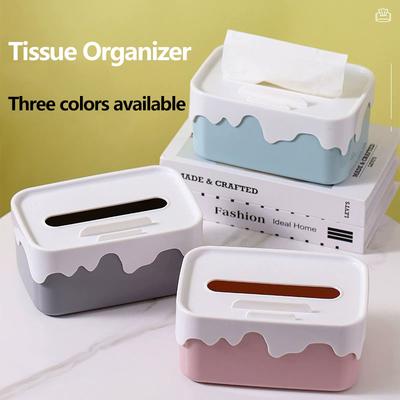 Cute Napkin Storage Box Creative Cell Phone Holder-Household Living Room Storage Tissue Box Paper Box Multi-Functional Organizer