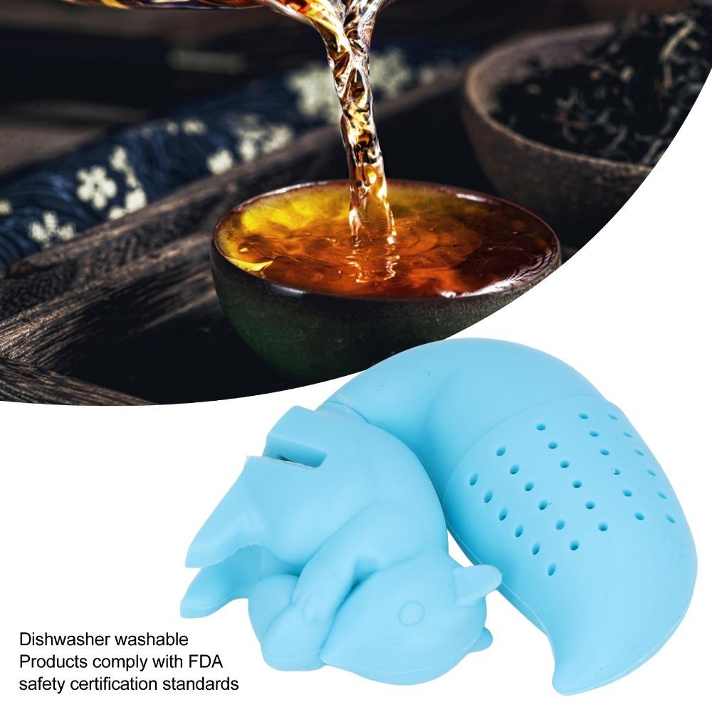 Food Grade Squirrel Tea Strainer Squirrel Shape Silicone Tea Strainer Tea Brewing