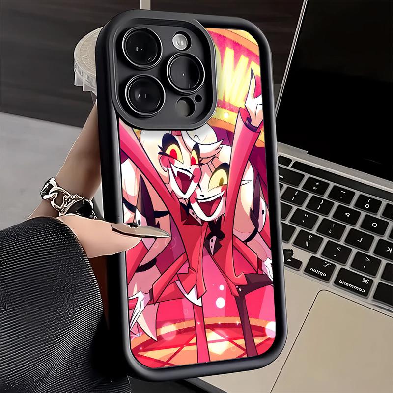 Phone Case for iPhone 17 Air 16E 15 16 Pro Max Hazbin Hotel Anime Cover 14 Plus 13 12 Mini Soft Shell Silicone Fundas