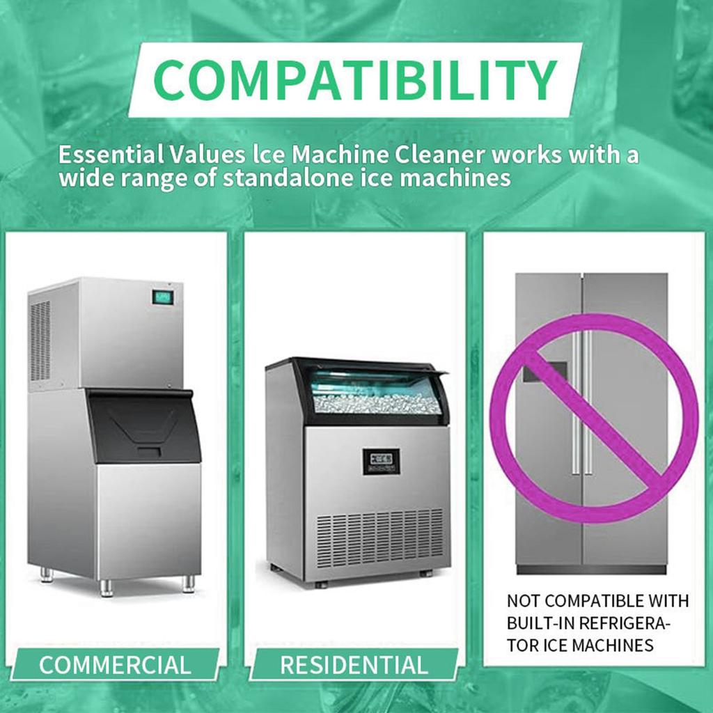 Środek do czyszczenia kostkarki do lodu - 24 tabletki czyszczące kompatybilne z Opal, bezpieczny odkamieniacz do blatu