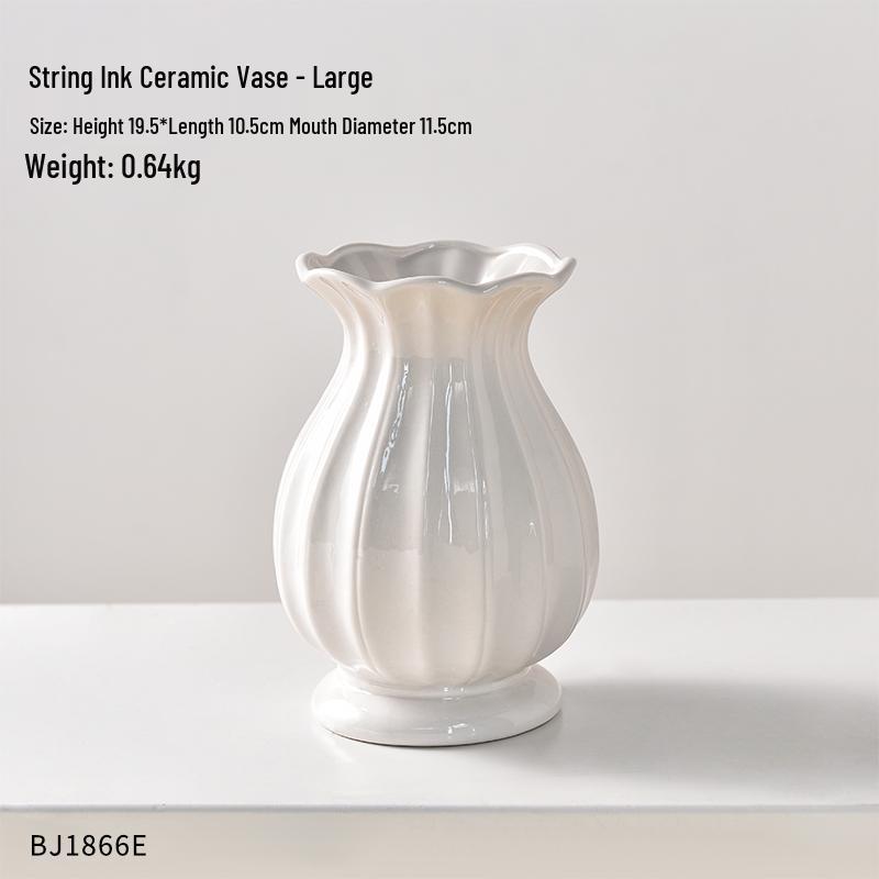 Keramisk vas i Wabi-Sabi-stil för blommor: Prydnad för vardagsrum för hydroponiska arrangemang och vattenutställningar med färska blommor