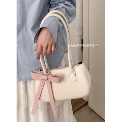 Niche Design Women's Bags, High-end Sense Exquisite Underarm Bags, 2025 Spring New Products, Contrasting Color Bow Shoulder Bags