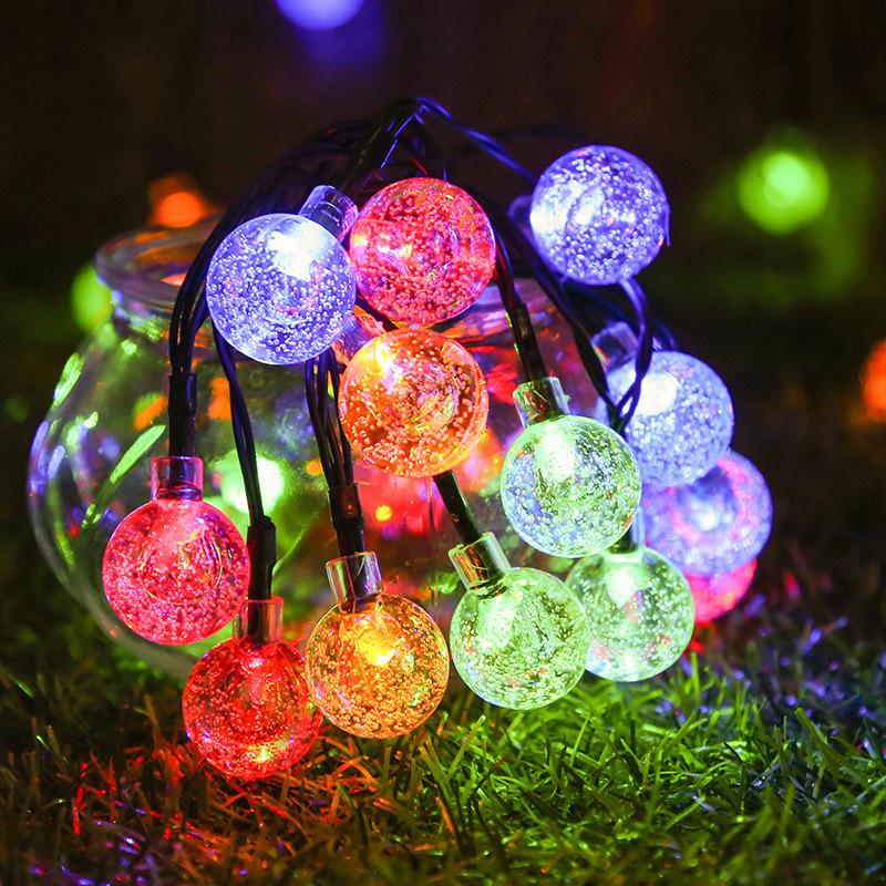 Bubble light ball,solar light string,crystal ball,holiday ,outdoor decoration string,colorful lights,camping atmosphere lights