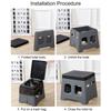 Portable Folding Toilet with Lid Foldable Outdoor Camp Toilet Multifunctional Folding Truck Toilet for Outdoor Emergencies
