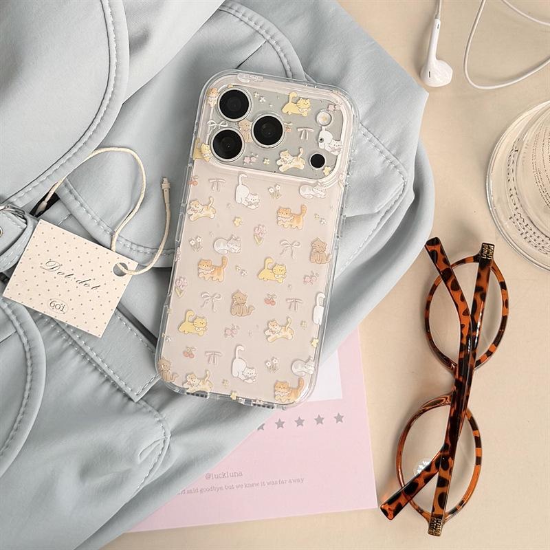 Spring Floral Kitties iPhone Case for 16 Pro Max/15 Pro (Full Screen) iPhone 16