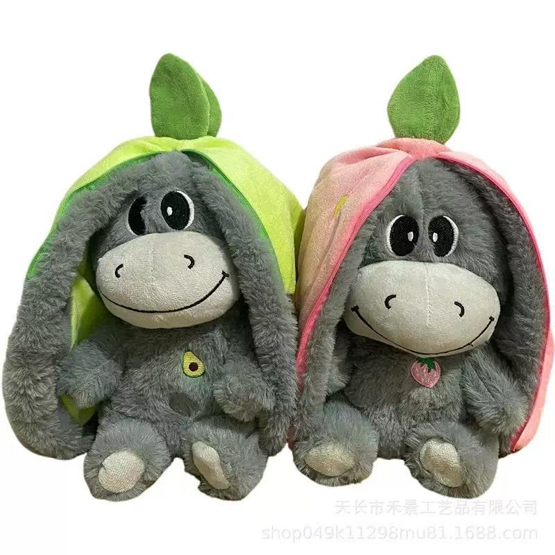 New Product Doll Breathing Avocado Donkey Strawberry Donkey Plush Doll Children's Doll Doll