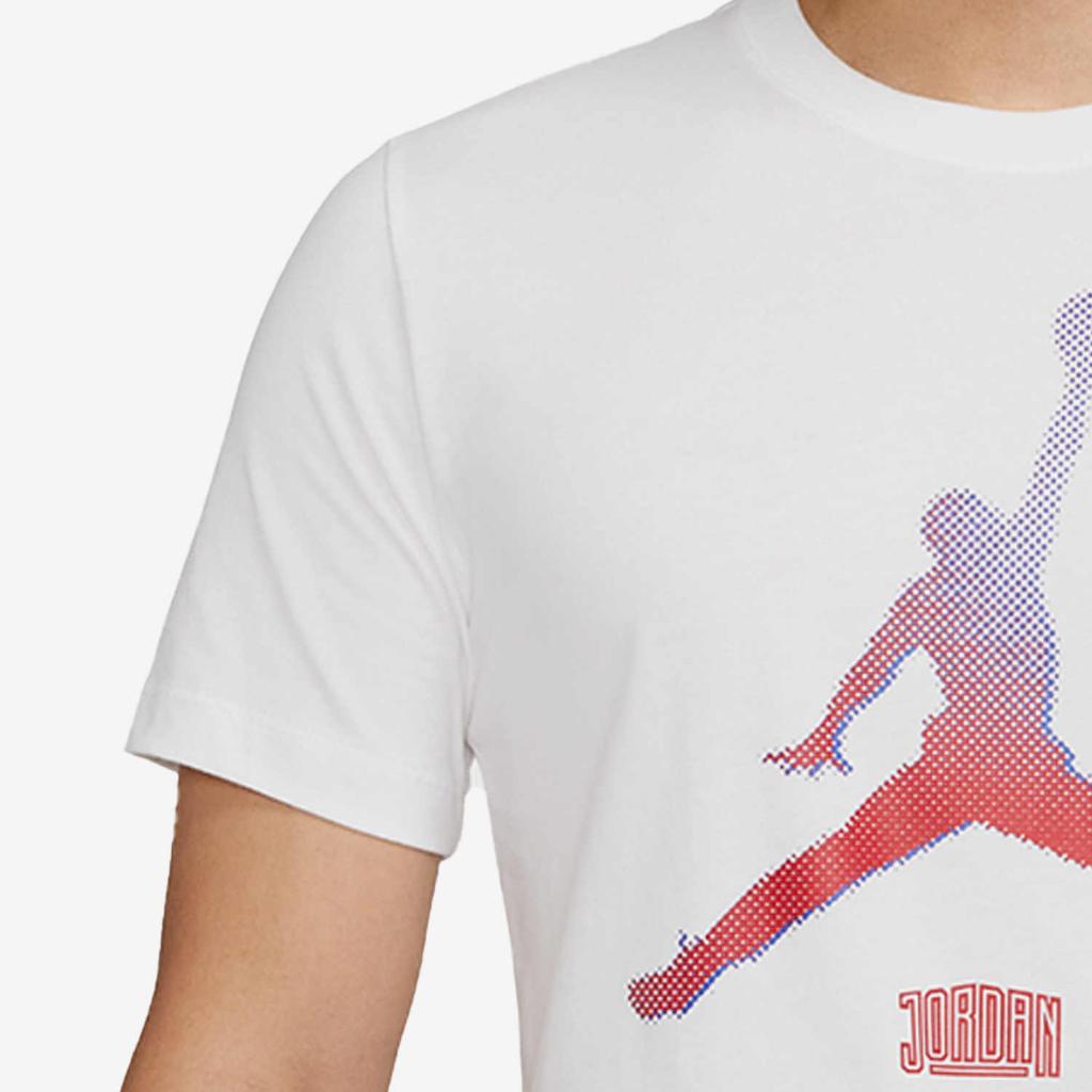Jordan T Shirts Men's White Crew Neck Moderate Straight Fit DO8905-100
