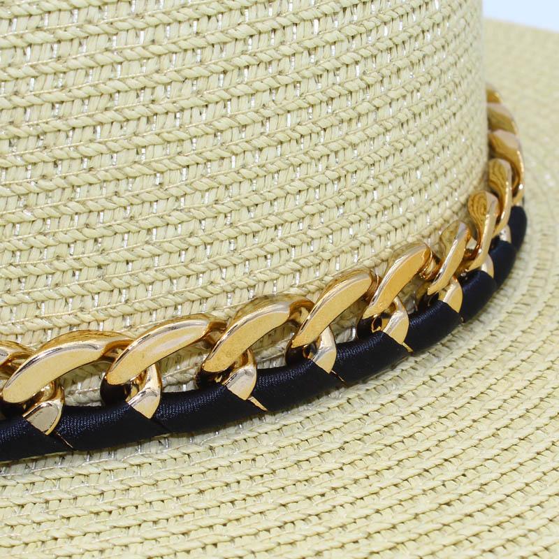 New French summer sun hat women's Panama straw hat fashion outdoor beach hat versatile breathable top hat