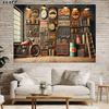 Retro 2D Background Fabric+garage, Living Room Decoration, Party, Photo Studio Multifunctional Background Wall