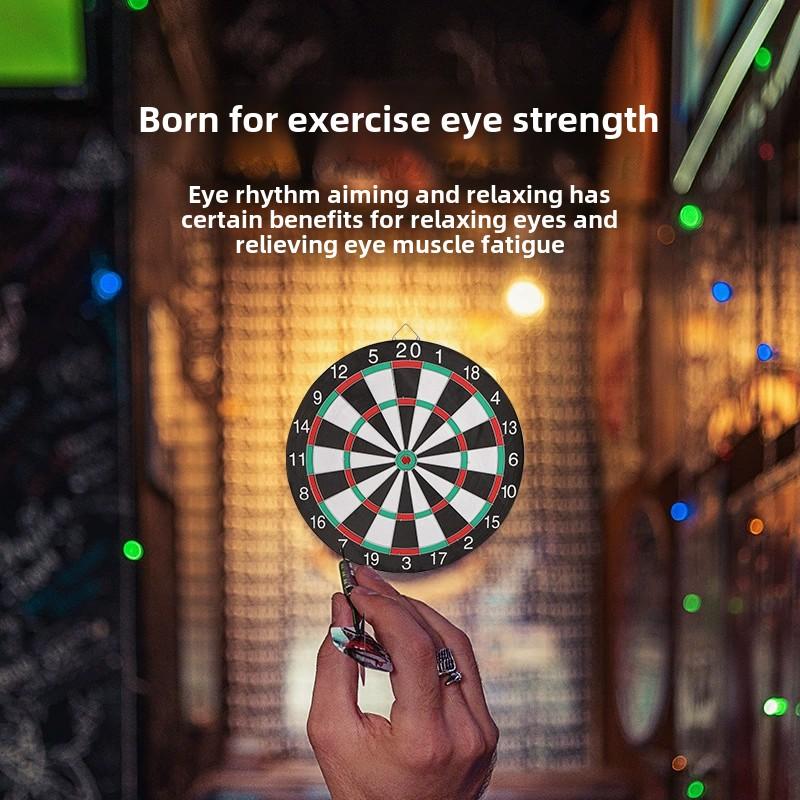 17/15 Inch Dart Board Professional Set Double-Sided Dart Board Mounting Set for Bar Office Home Club