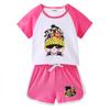 Children's Color Block Summer Sports Set: Hot Pants & Short Sleeve T-shirt for Boys and Girls