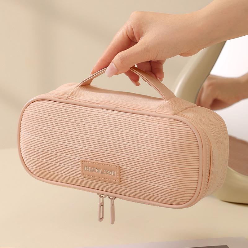 Multifunctional Make Up Bags Organizer Cosmetics Toiletry Brushes Storage Case for Women Girls Makeup Case with Handle Divider