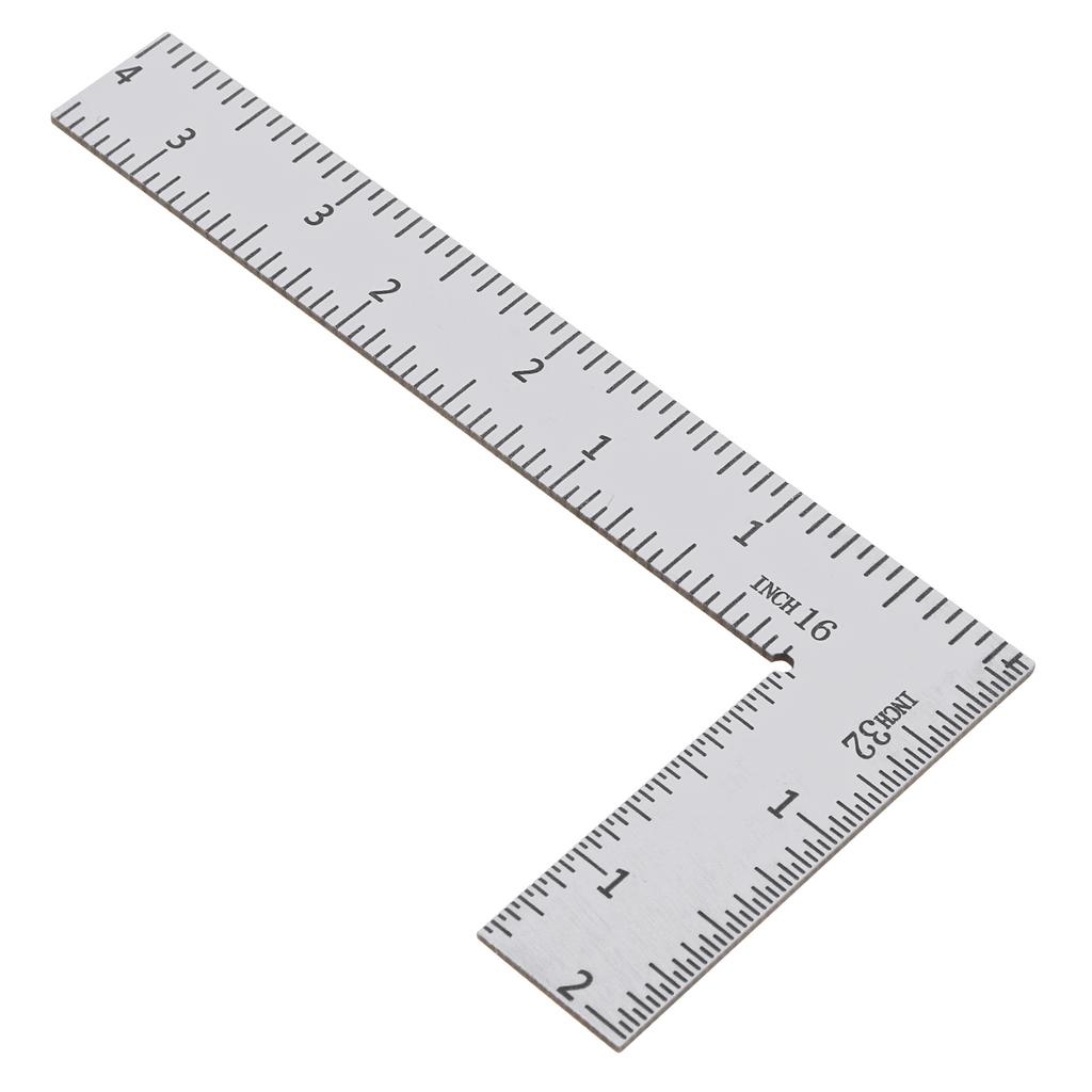 Stainless Steel 1.2mm L Shaped Ruler Double Imperial Scale Multi Size Heavy Duty Woodworking Decoration Engineering