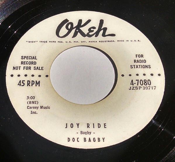 

7inch Record DOC BAGBY - Joy Ride / The House Rocker 47080 Okeh US Jazz Used