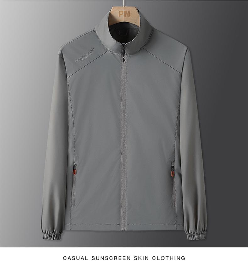 Ice Silk Men's Lightweight UV Protection Summer Jacket - Cool, Breathable Skin Layer for Fishing