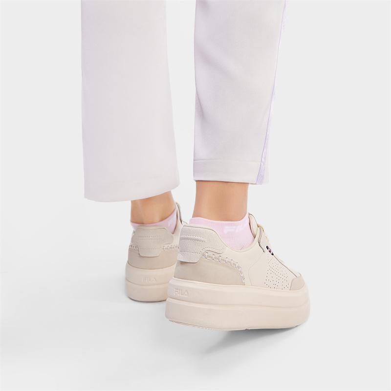 New FILA VICTORIA Skateboard Shoes Women's Antique White Color F12W431205FAW