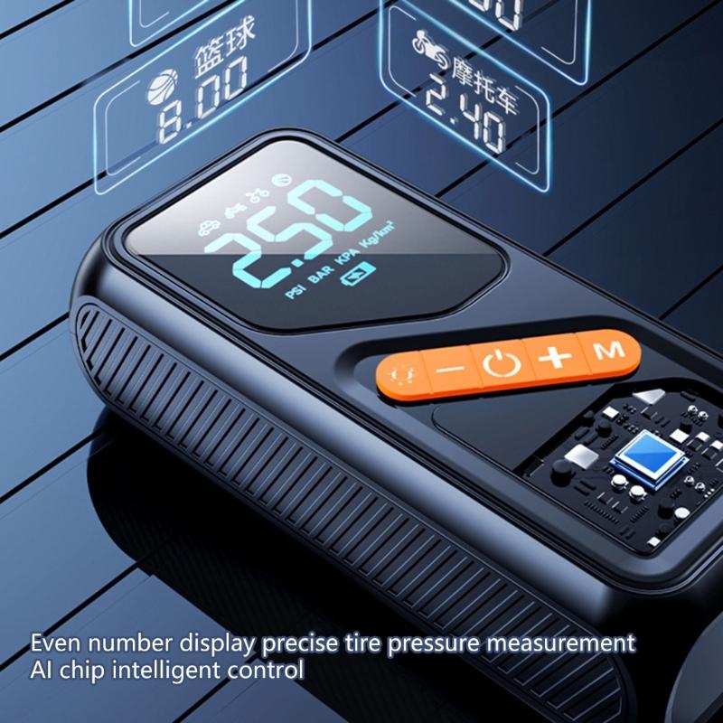 Efficient Electric Tire Inflator with Overpressure Protection Cordless Tire Inflator ABS for Automotive & Outdoor Use