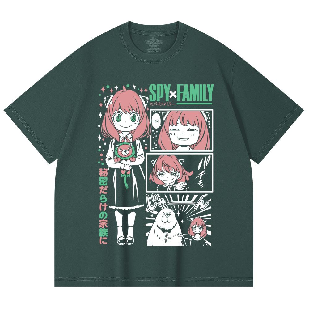 230 Gsm  Cotton Spy X Family V4 Anya Print Unisex Heavy Cotton T Shirt
