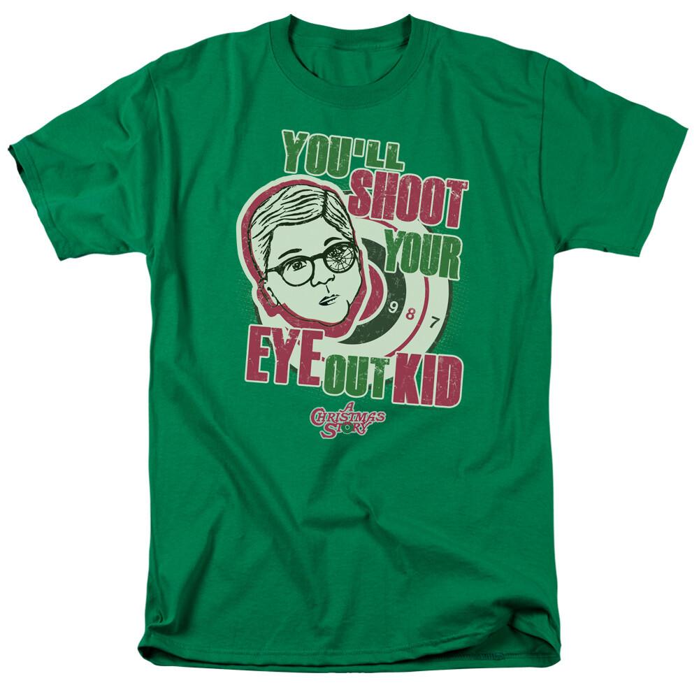 A Christmas Story You ll Shoot Your Eye Out T Shirt Licensed Movie Kelly Green XL
