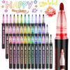 Double-Line Outline Marker Pens, Super Glitter Metallic, Quick-Drying Ink, Compatible with Drawing & Crafting