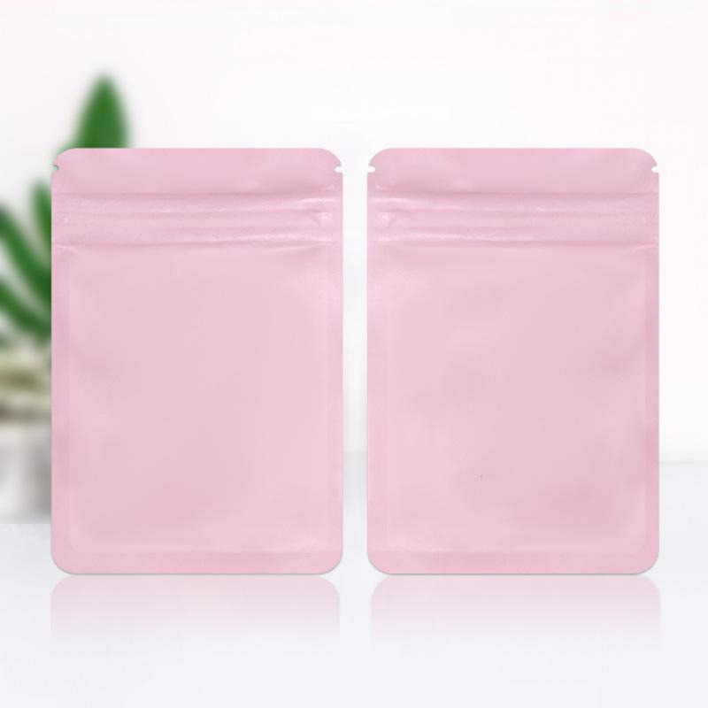 50pcs matte pink zipper pouches high end blind bags for card candy small gifts accessories cosmetics and surprise boxes