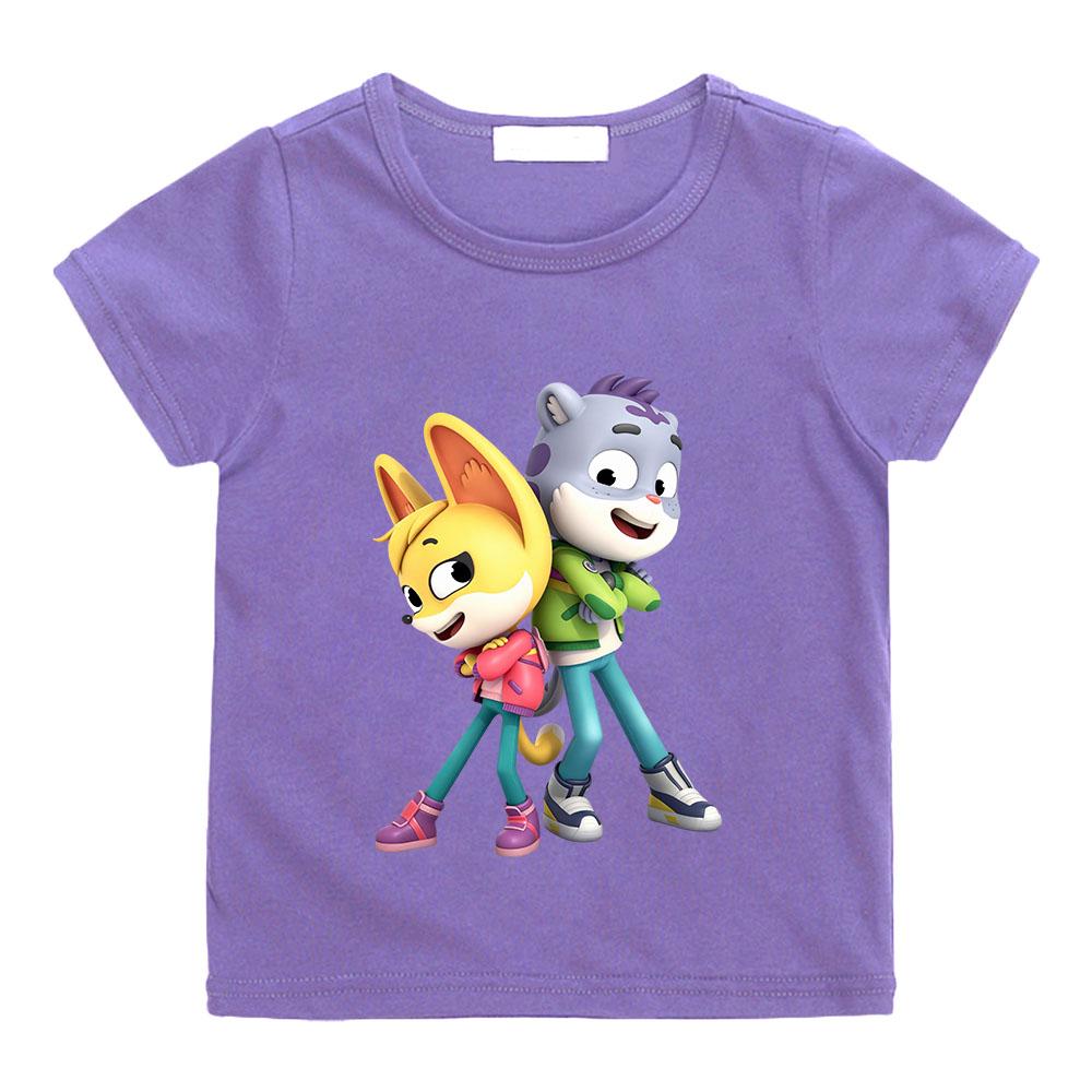 The Creature Cases Cartoon Print Children's T-shirts Cotton Short Sleeve Cute Boys Girls Tees Casual Crew Neck Tops for Summer