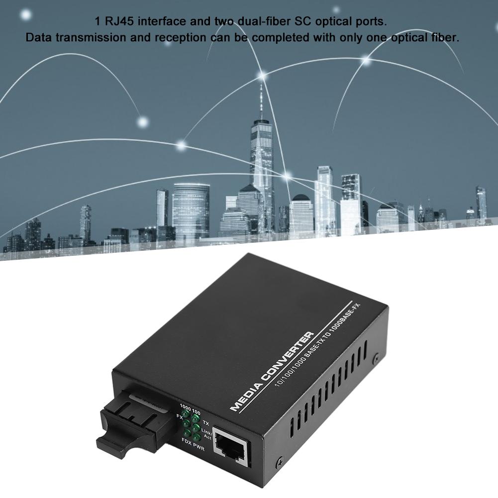Carrier Class Gigabit Dual Fiber Single Mode SC Fiber Optic Transceiver Converter