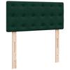 Box Spring Bed with Mattress Dark Green 90 x 190 cm Velvet