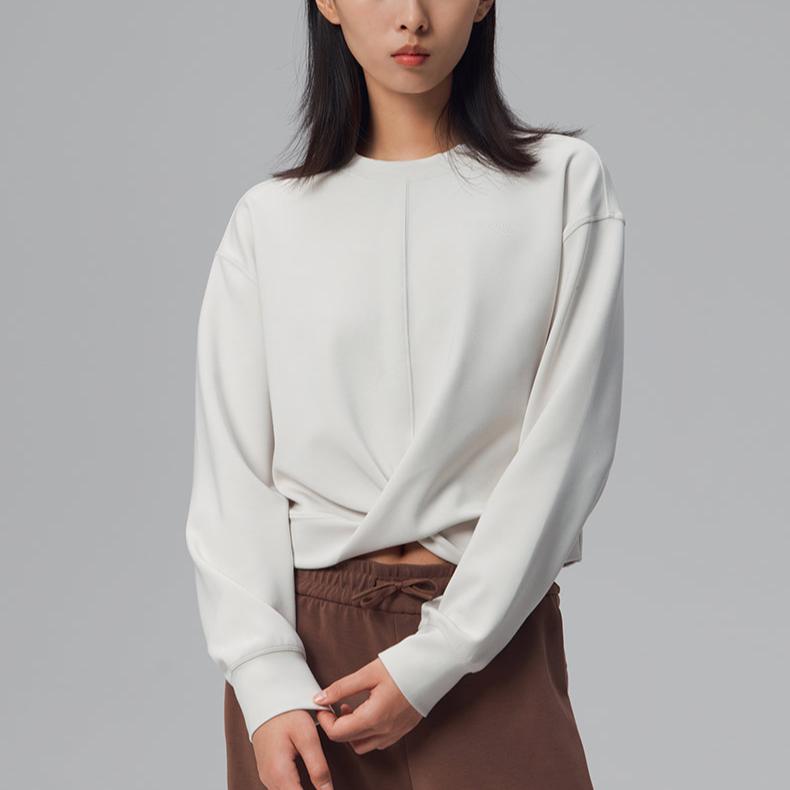 SAUCONY Fashion Minimalist Short Sleeve Knit Top Women Tops Moonlight-White SA1259LT04L-WT032