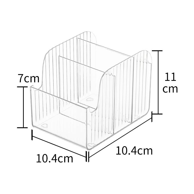 Clear Acrylic Desk Organizer Multi Compartment Transparent Storage Box For Stationery Cosmetics S