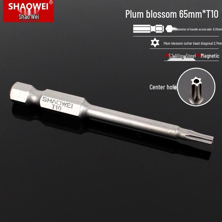 Magnetic 50mm Star Screwdriver & Hex Bit Set for Electric Drills