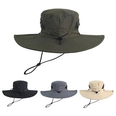 Outdoor Super Large Hat Brim Breathable Hiking Hat Summer Sun Protection Sun Hat Fishing Leisure Big Head Fisherman Hat