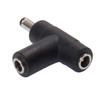 5.5mm 12V DC Adapter: 1 Male to 2 Female (5.5*2.1mm) Splitter for Monitors and Computers