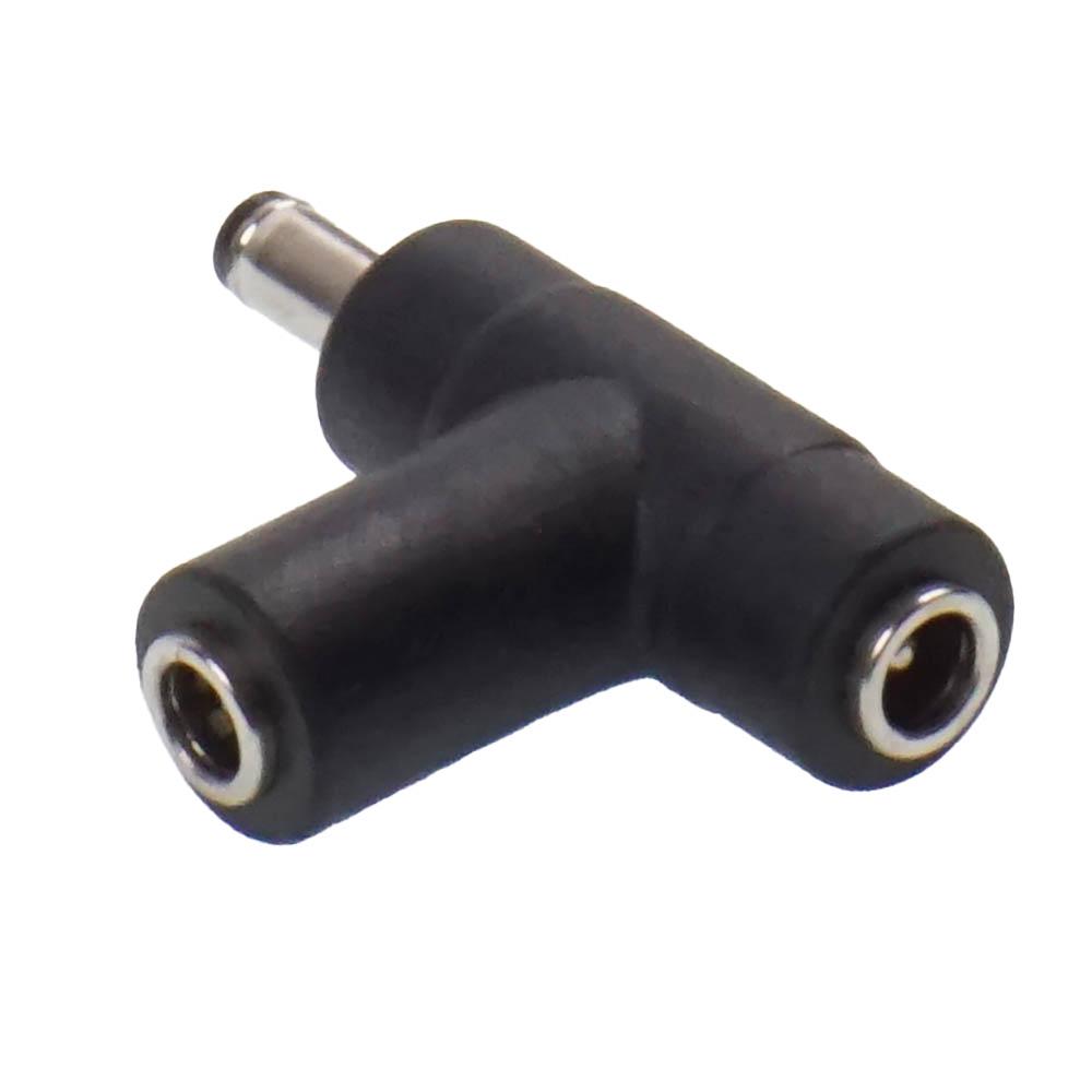 5.5mm 12V DC Adapter: 1 Male to 2 Female (5.5*2.1mm) Splitter for Monitors and Computers
