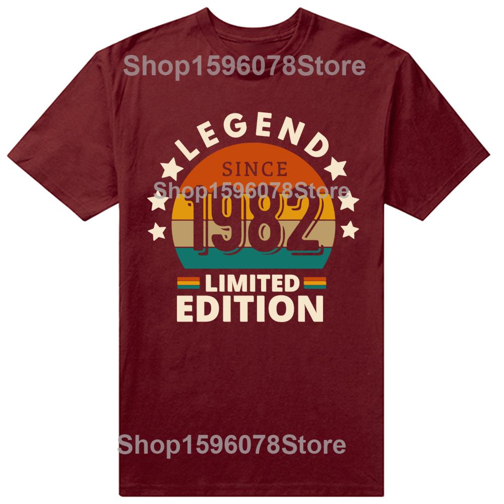 Legend 1982 Vintage Limited Edition Tshirt Cotton Graphic T-Shirt Cotton Euro Size O-Neck Daily Casual Oversized Unisex Tees