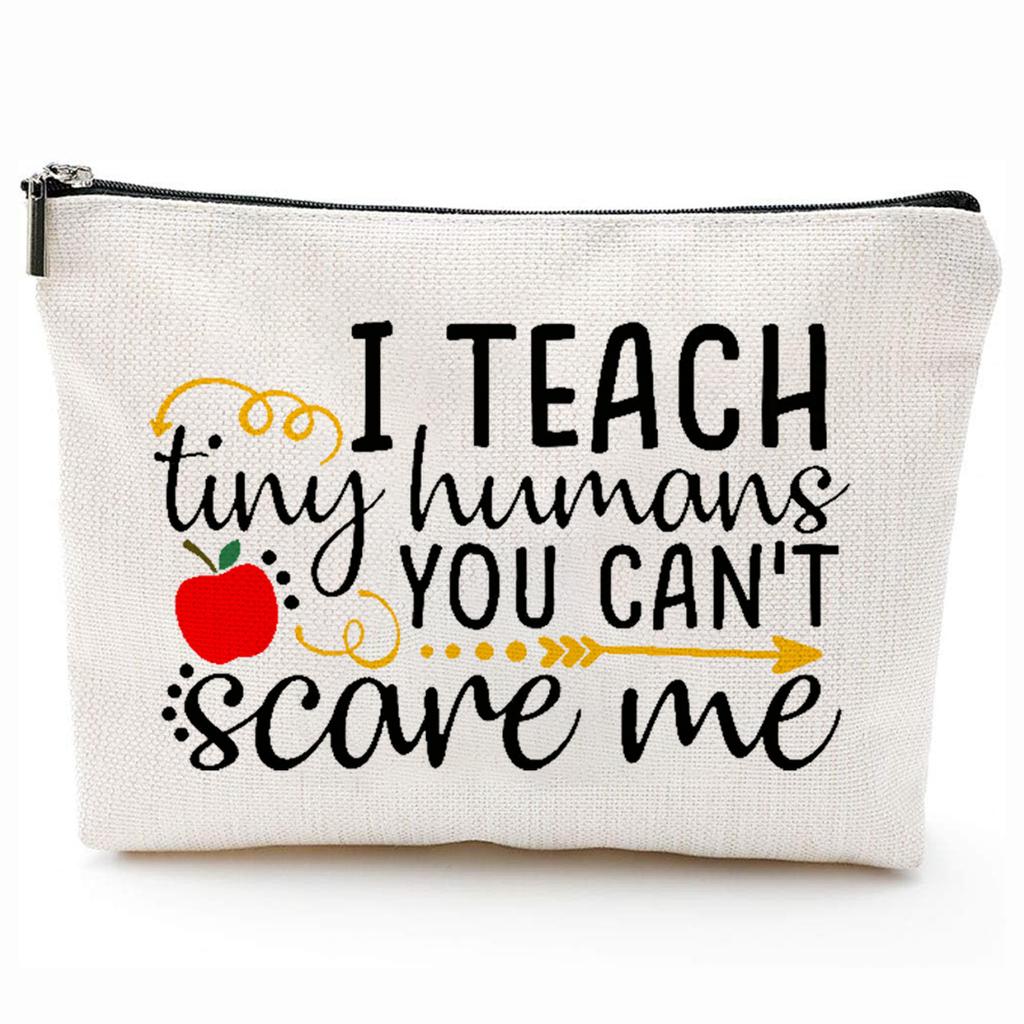 Teacher Gifts Teacher Appreciation Gifts Thank You Teacher Gift Bags Zipper Cosmetic Makeup Bag Canvas Pencil Pouch
