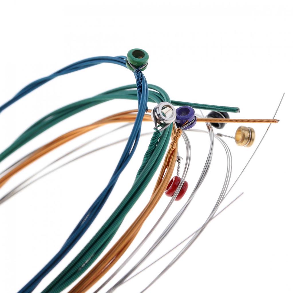 6Pcs/Set Guitar String Multi-color Nickel Alloy Wire with Great Bright Tone