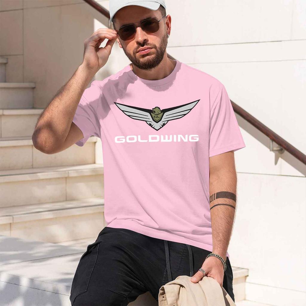 Logo Goldwing Modello Nuovo T-shirt a Maniche Corte Girocollo Unisex Classico Casual Molteplici Colori e Taglie per l'Uso Quotidiano Al