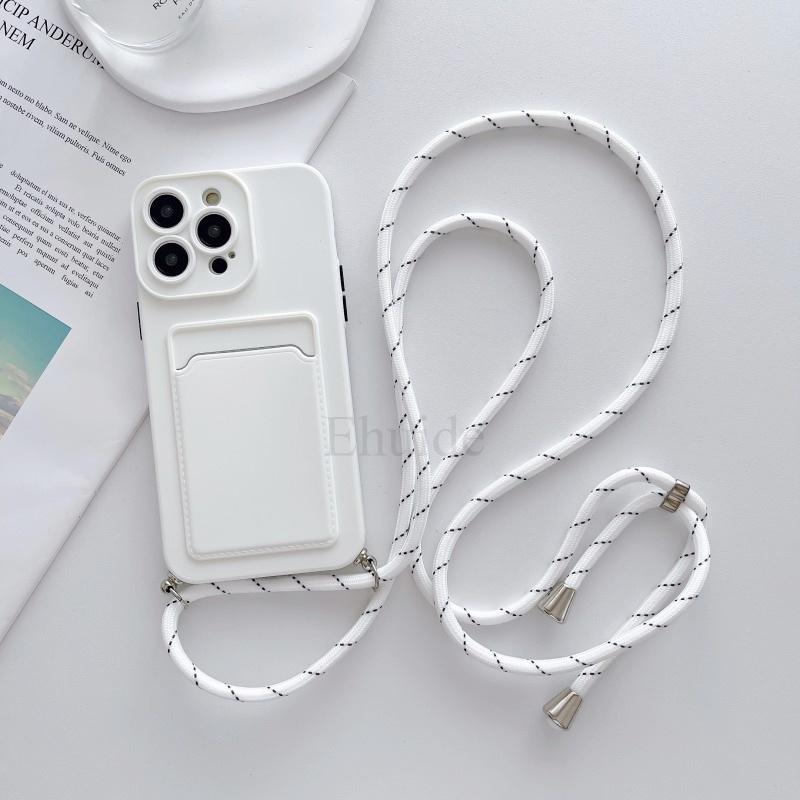 Candy Strap Case for Samsung Galaxy S24 S23 Ultra S22 Plus S21 S20 FE A54 A34 A55 Crossbody Lanyard Neck Cord Card Silicon Cover