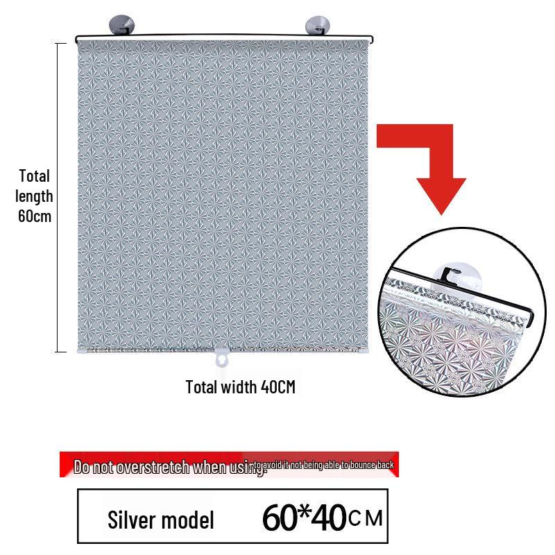 Automatic Retractable Car Windshield Sunshade Curtain - Heat Insulation & Sun Protection Roller Blind