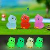 30Pcs Luminous Mini Owl Micro Ornaments Glow-In-The-Dark Animal Figurine Plants Potted Decoration Micro Landscape Accessories