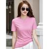 Summer Casual Loose New Solid Color T-Shirt for Women Short Sleeve Thin Internet Celebrity Hot Item