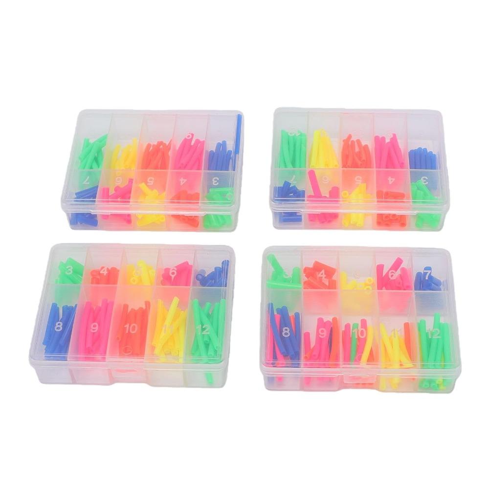 4 Boxes Reusable Heat Shrink Tubing Kit PVC Fishing Shrink Wrap Tube For Fishing