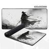 Mouse Pad Large Ink Painting Black Desk Pad Samurai Nonslip Rubber White Game Mouse Mat Laptop Carpet Gaming Mousepads