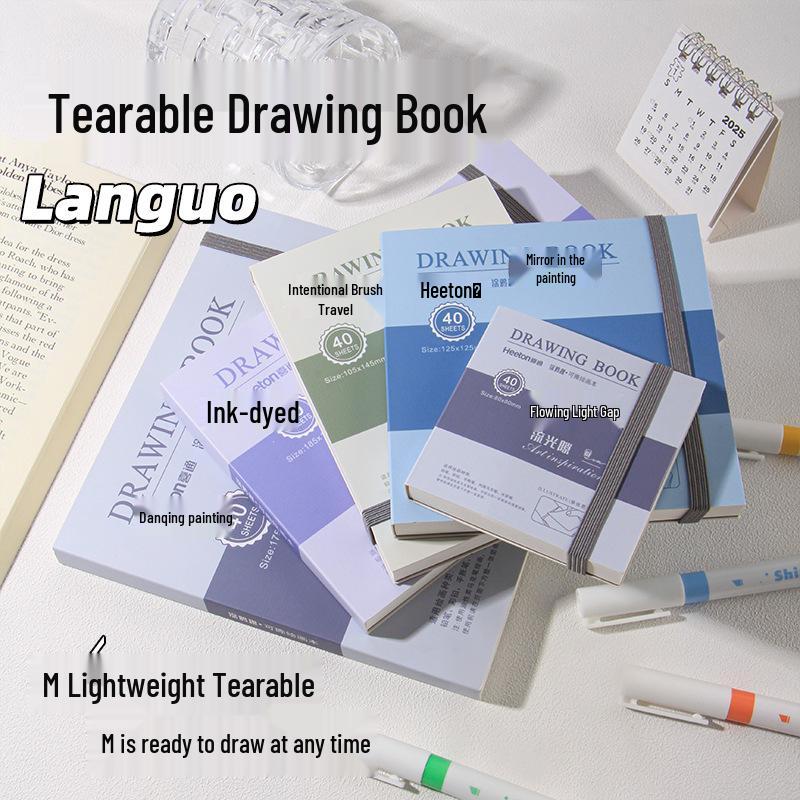 Tearable Art Portable Watercolor & Acrylic Sketchbook - Ultra-Thick, Professional Painting Book for Students