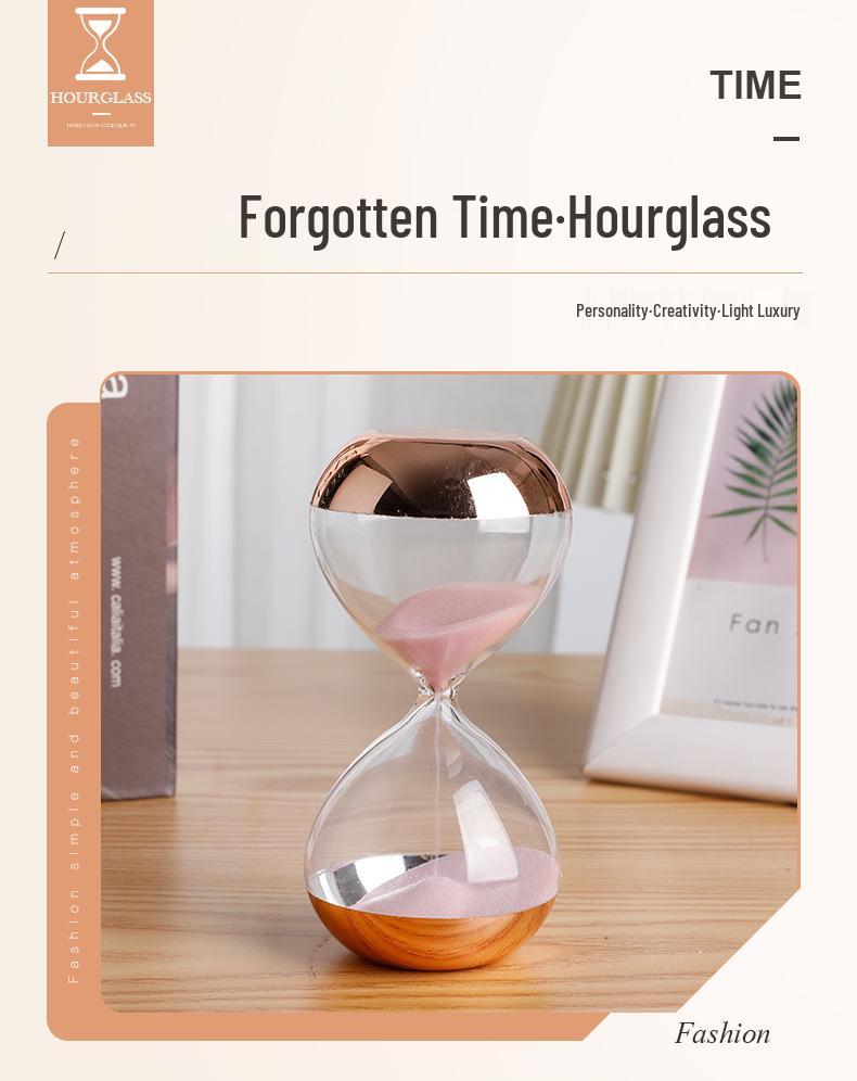 Modern Minimalist 10-Minute Transparent Hourglass Timer Ornament